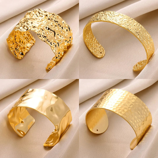 Wrinkle Textured Cuff Bracelet