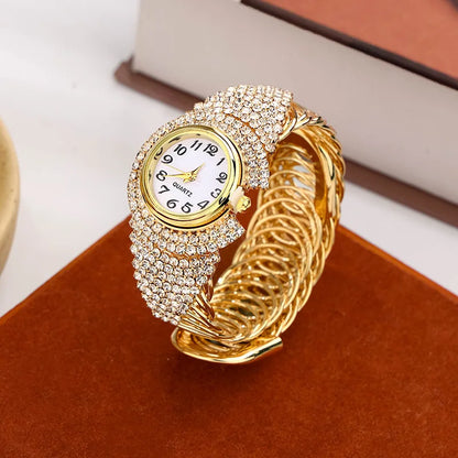 Gold Crystal Accent Women’s Watch – Petite. Chic. Beautifully Bold.