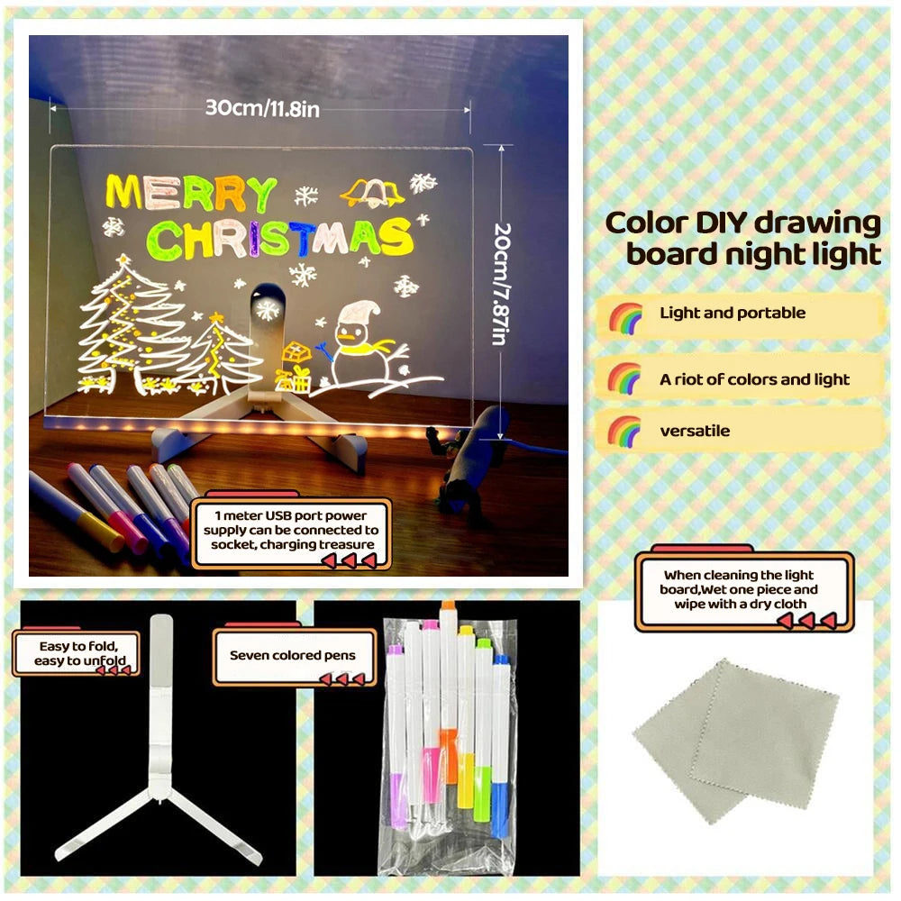 GlowBoard - Doodle, Copy & Shine, Night Light!