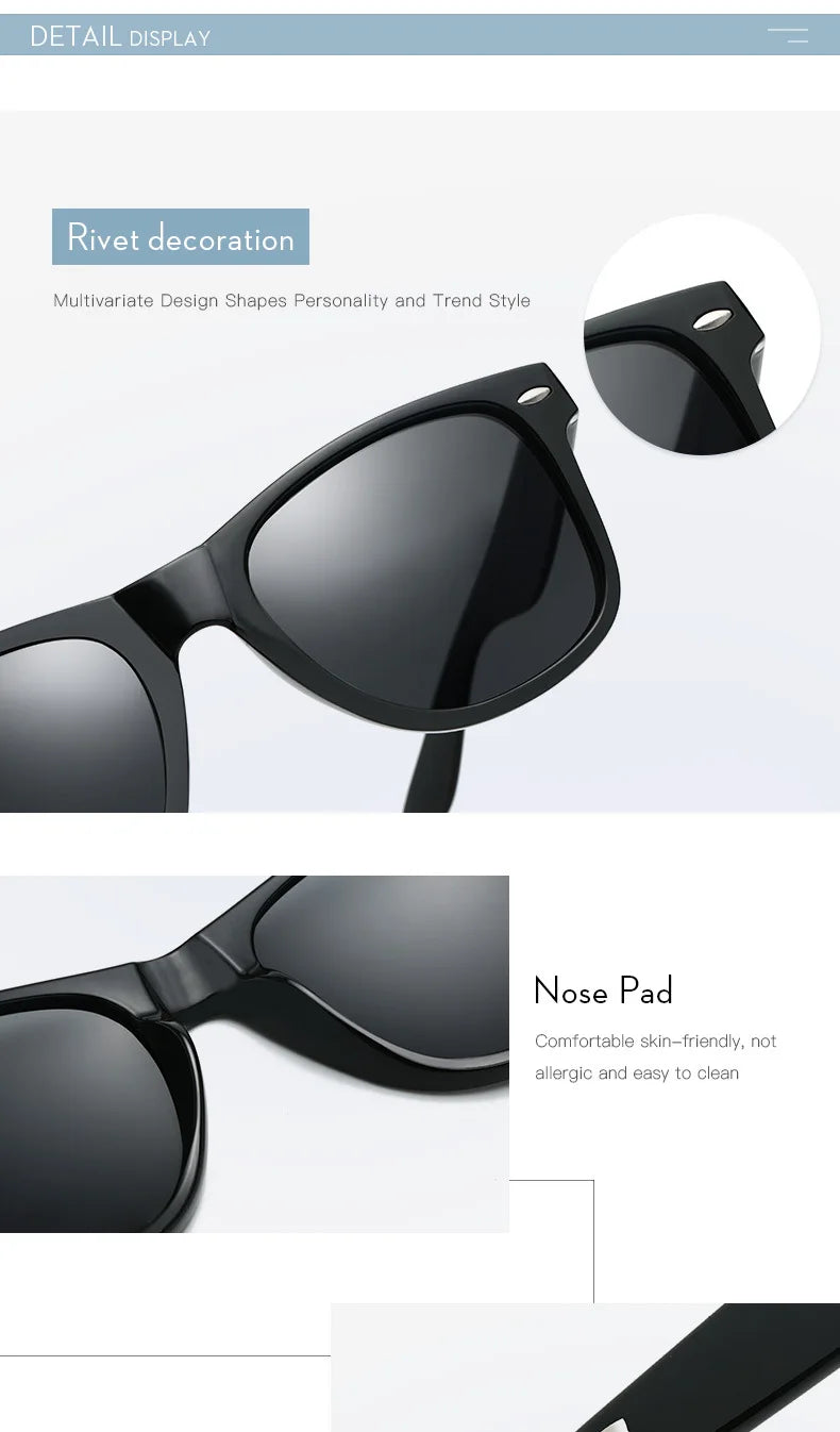 Retro Polarized Sunglasses – Unisex Summer Shades