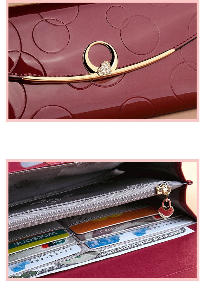 Luxury Leather Long Wallet – RFID Secure with Phone and Card Pockets