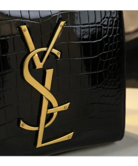 St Laurell Crocodile-Texture Luxury Tote Shoulder Bag