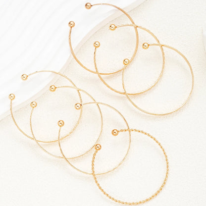 7-Piece Gold Punk Bracelet Set for Women – Streetwear Edge