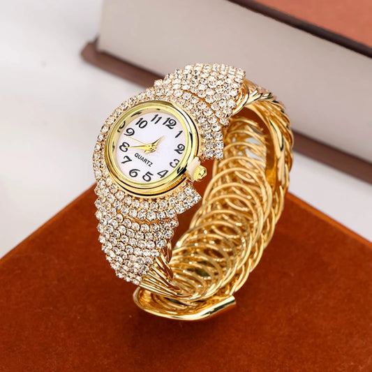Gold Crystal Accent Women’s Watch – Petite. Chic. Beautifully Bold.