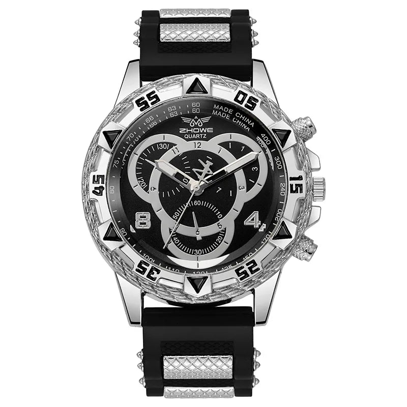 Fashion Silicone Band Analog Men and Ladies Quartz Design