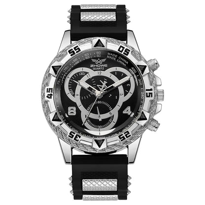 Fashion Silicone Band Analog Men and Ladies Quartz Design