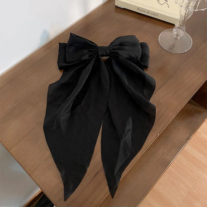 Ladies Elegant Bowknot Barrette Hair Ribbon