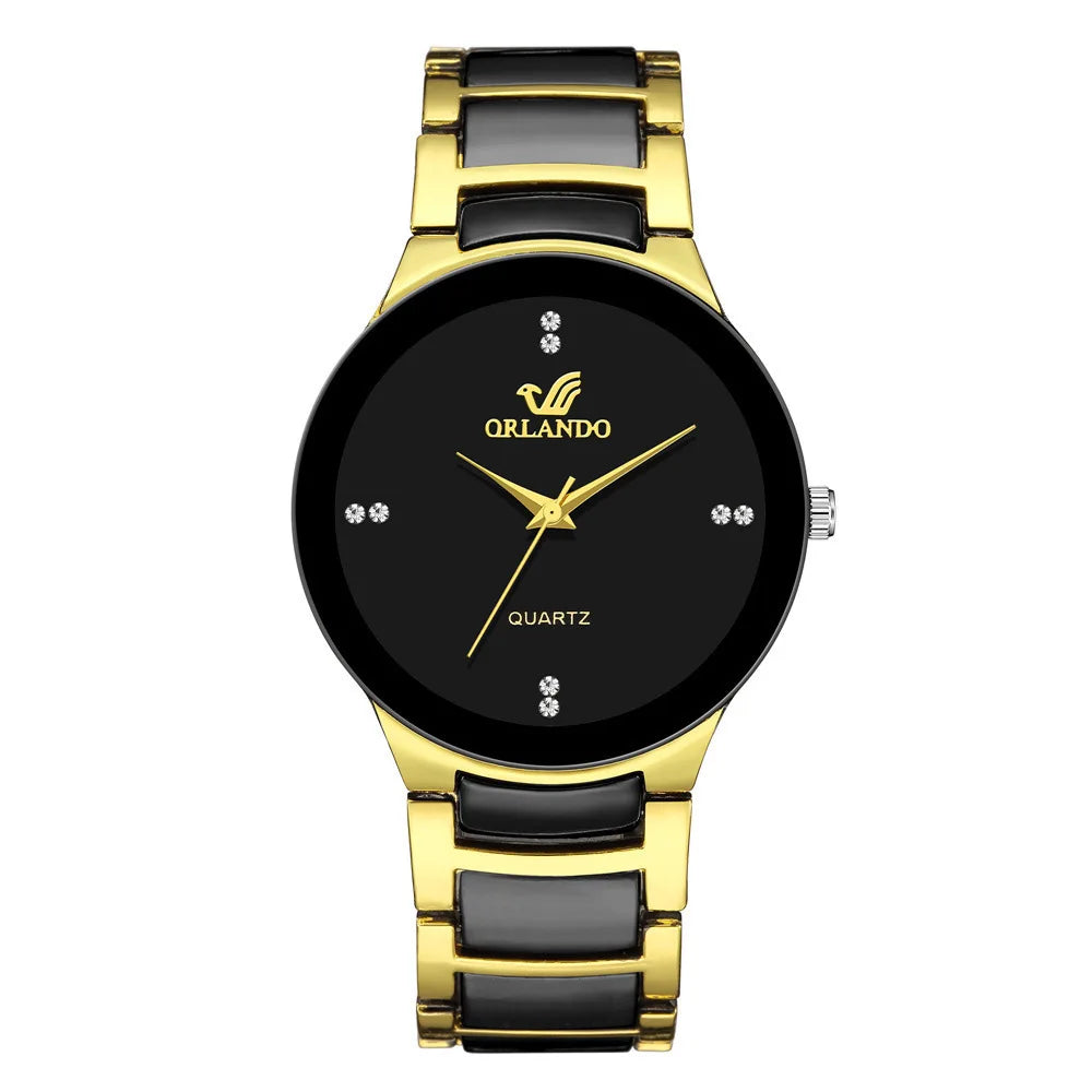 Luxury Stainless Steel Quartz Watch – Bold and Sleek. For Ladies and Men.
