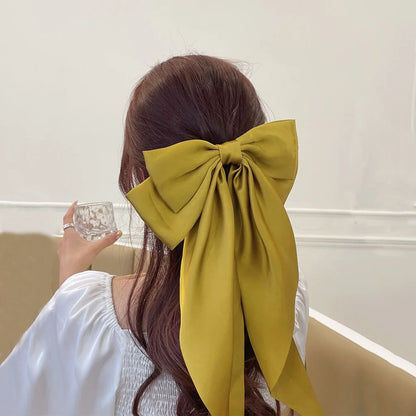 Ladies Elegant Bowknot Barrette Hair Ribbon