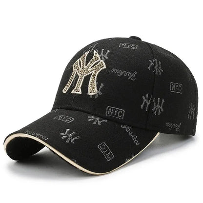 Street Style Essential Embroidered Letter Cotton Baseball Cap