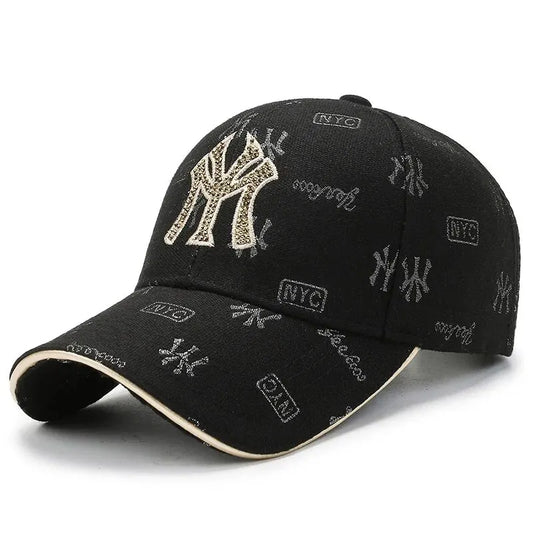 Street Style Essential Embroidered Letter Cotton Baseball Cap