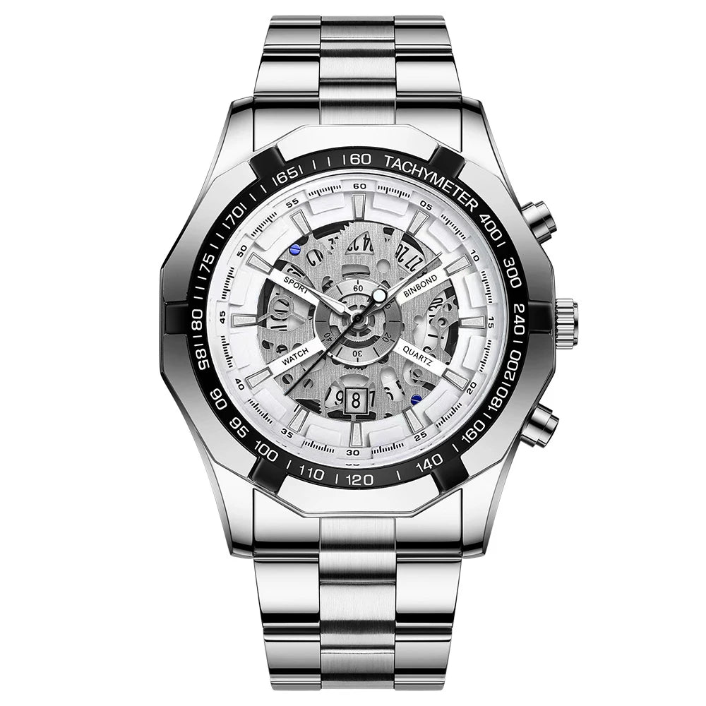 BINBOND Men’s Luxury Quartz Watch with Calendar