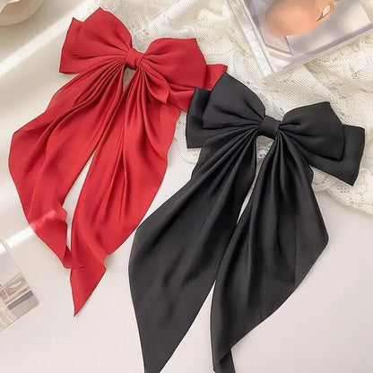 Ladies Elegant Bowknot Barrette Hair Ribbon