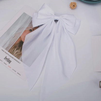 Ladies Elegant Bowknot Barrette Hair Ribbon