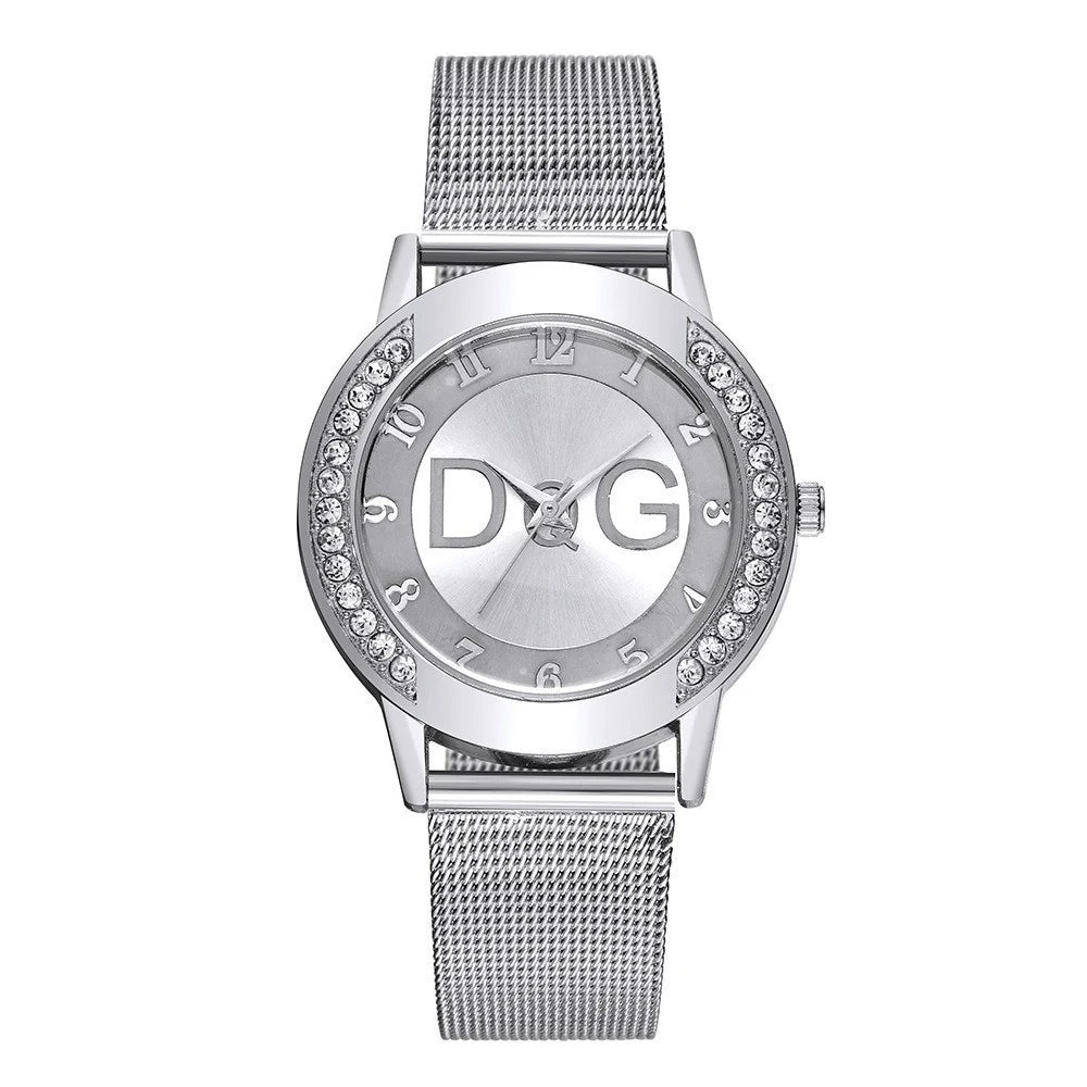 The Dolce Vida Diamond Accent Gold Mesh Women's Watch