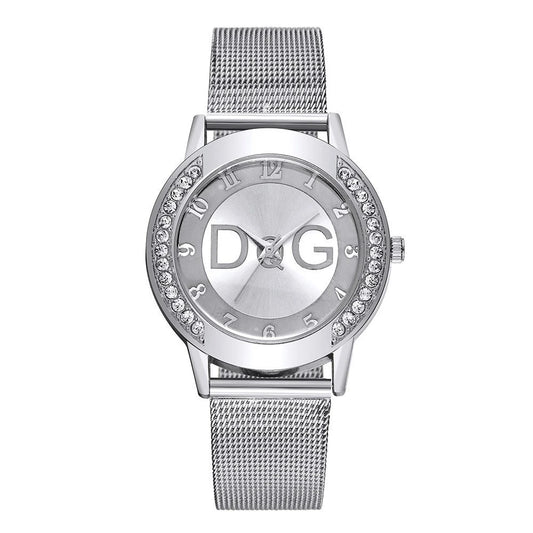 The Dolce Vida Diamond Accent Gold Mesh Women's Watch