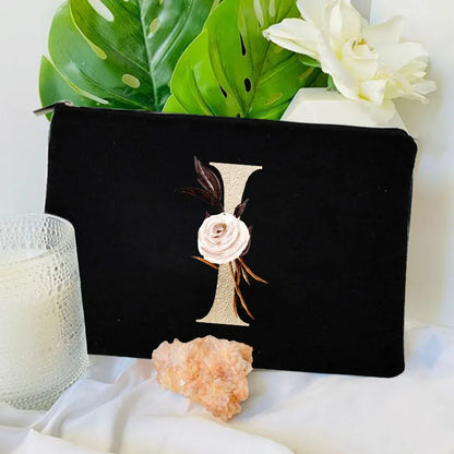 Floral Canvas Cosmetic Bag – Travel Makeup & Toiletry Pouch