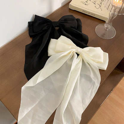 Ladies Elegant Bowknot Barrette Hair Ribbon