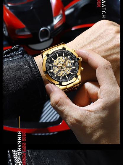 BINBOND Men’s Luxury Quartz Watch with Calendar