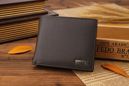 Premium Genuine Leather Men's Wallet – Compact Cowhide Bifold