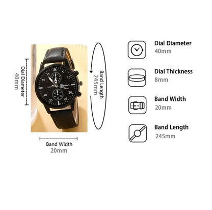 The Relogio Masculino Set - Brown Leather Quartz
