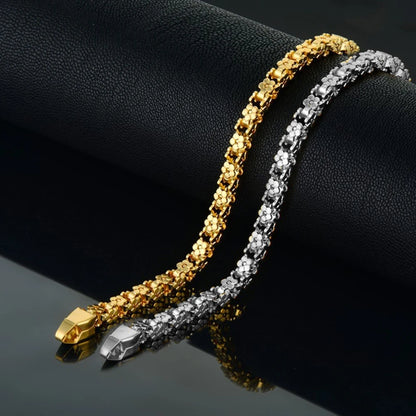 Punk Floral Chain Bracelet – Gold or Silver