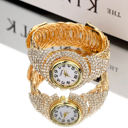 Gold Crystal Accent Women’s Watch – Petite. Chic. Beautifully Bold.