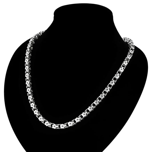 Chunky Gold Box Chain Necklace – 5mm Men’s Statement Neck Piece