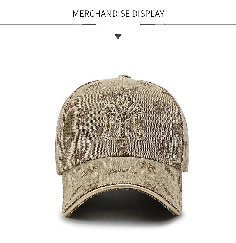 Street Style Essential Embroidered Letter Cotton Baseball Cap