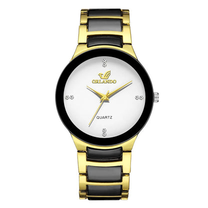 Luxury Stainless Steel Quartz Watch – Bold and Sleek. For Ladies and Men.