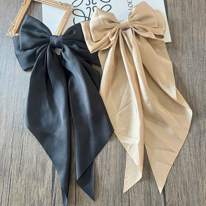 Ladies Elegant Bowknot Barrette Hair Ribbon