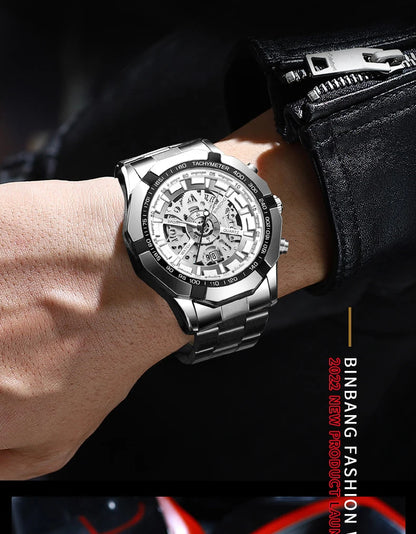 BINBOND Men’s Luxury Quartz Watch with Calendar