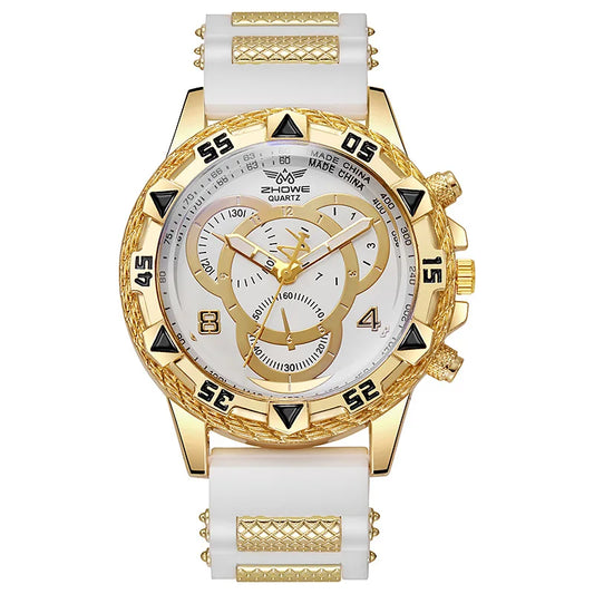 Fashion Silicone Band Analog Men and Ladies Quartz Design