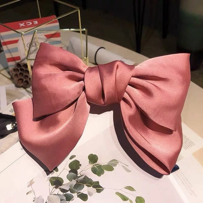 Ladies Elegant Bowknot Barrette Hair Ribbon