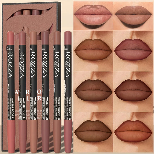 6-Piece Nude Lip Liner Set – Matte & Long-Wear