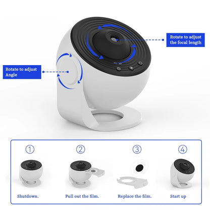 Starry Galaxy Night Light Projector