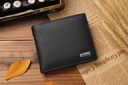 Premium Genuine Leather Men's Wallet – Compact Cowhide Bifold