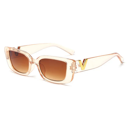 The Versacer'ed Cat Eye Rectangle Sunglasses – UV400 Retro Frame