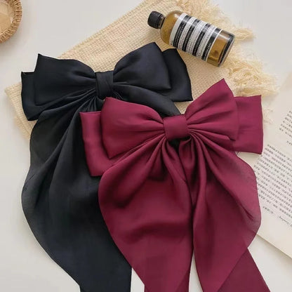 Ladies Elegant Bowknot Barrette Hair Ribbon