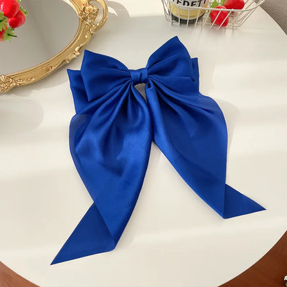 Ladies Elegant Bowknot Barrette Hair Ribbon