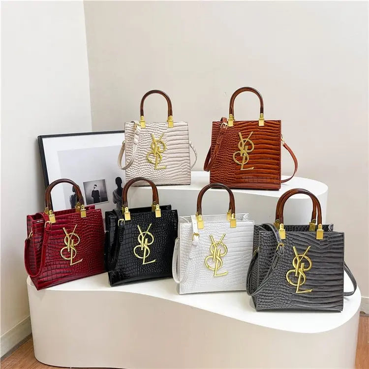 LIMITED TIME SALE - St Laurell 2025 Retro Crocodile-Pattern Foldable Square Bag