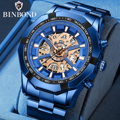 BINBOND Men’s Luxury Quartz Watch with Calendar