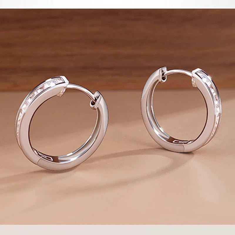 Sterling Silver Zircon Ball Stud Earrings – Exquisite and Elegant