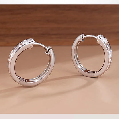 Sterling Silver Zircon Ball Stud Earrings – Exquisite and Elegant