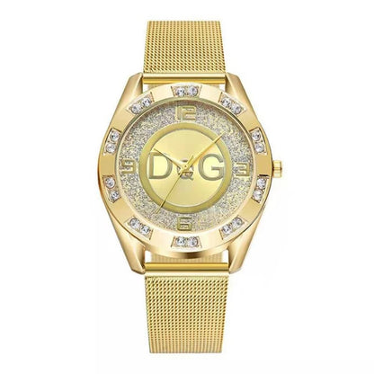 The Dolce Vida Diamond Accent Gold Mesh Women's Watch