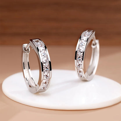 Sterling Silver Zircon Ball Stud Earrings – Exquisite and Elegant