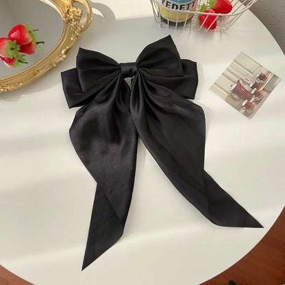 Ladies Elegant Bowknot Barrette Hair Ribbon