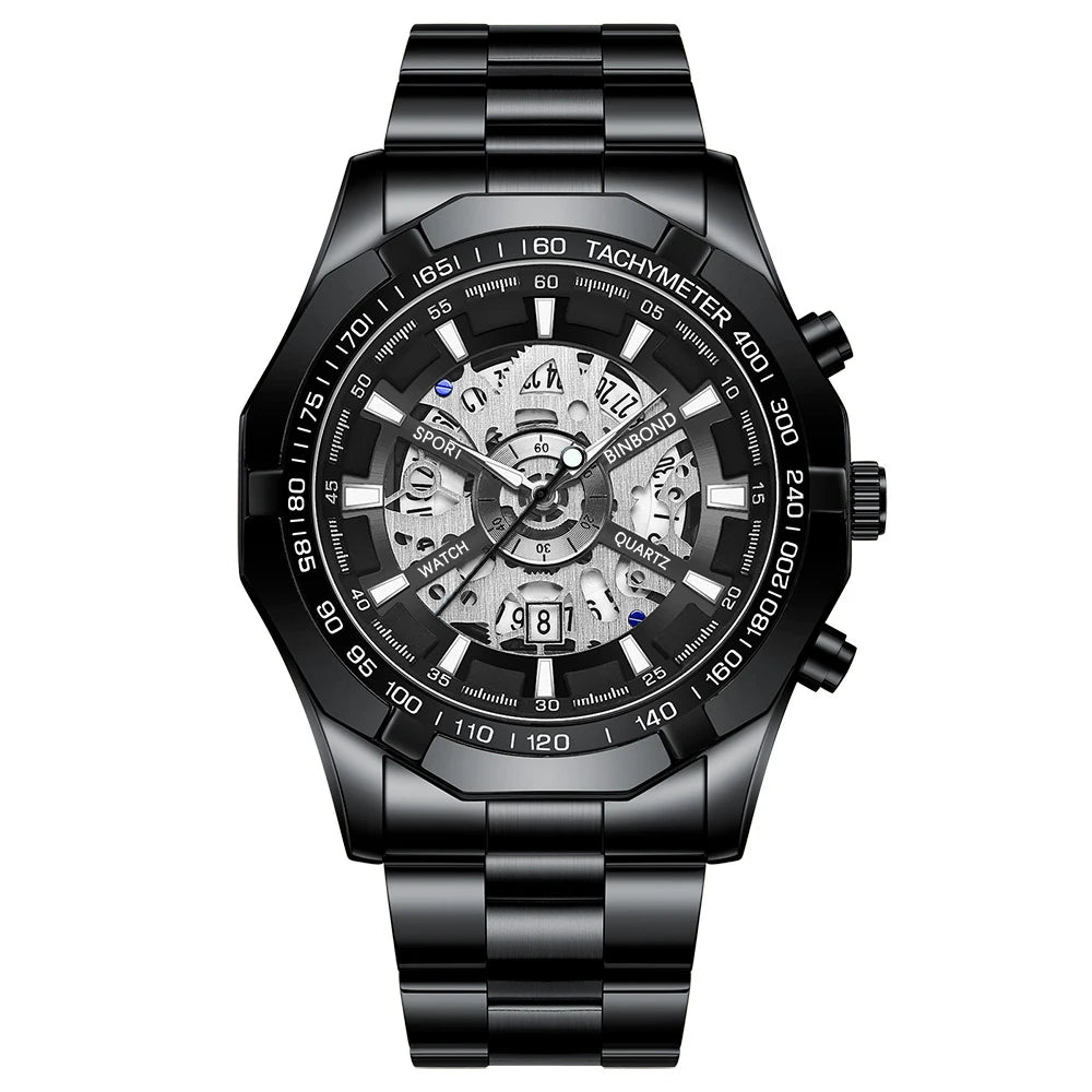 BINBOND Men’s Luxury Quartz Watch with Calendar