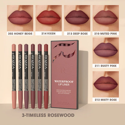 6-Piece Nude Lip Liner Set – Matte & Long-Wear
