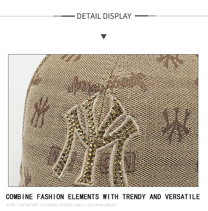 Street Style Essential Embroidered Letter Cotton Baseball Cap